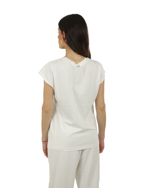 T-Shirt Herno Interlock Bianco/Azzurro